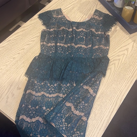 Anthropologie Lace Peplum Dress - Picture 3 of 3